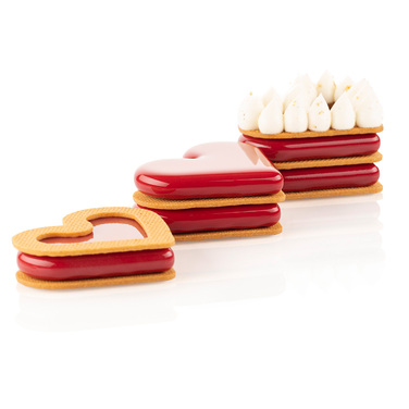 LEVEL HEARTS 35 Форма силіконова 'серця' 80x66 h12 мм (8x35 мл)+каттер