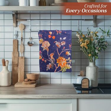 Набір із 3 багатоцільових кухонних рушників Барних рушників День подяки/Різдво (50 см x 70 см) (28 - Килим - Безкінечність, 50 x 70 см (Набір із 3 шт.)), 39 Hermine Noel