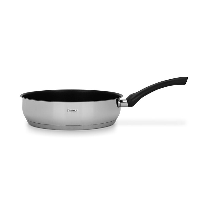 Сковорідка глибока Fissman 26x7 см TRICIA з антипригарним покриттям нержавіюча сталь (5534)