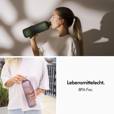 Бутылка для воды 1,5 л тритановая, зеленая ель KIVY