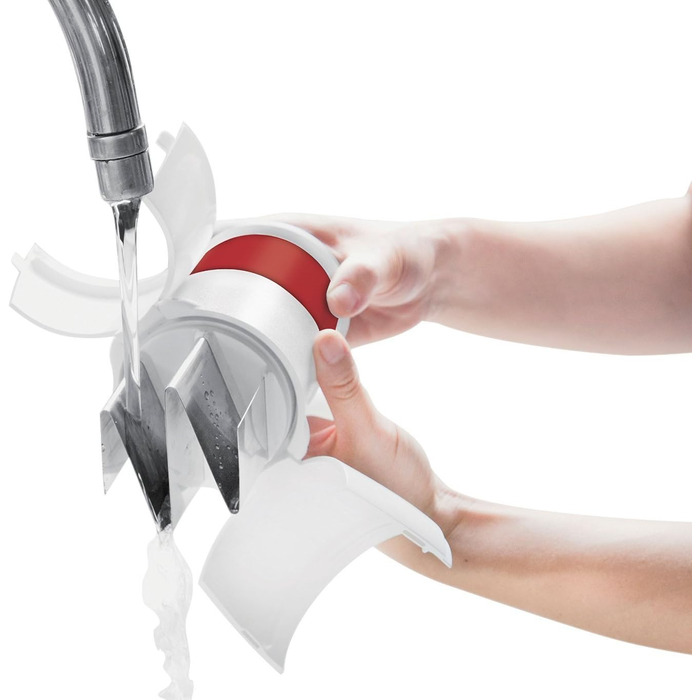 Класична овочерізка Zyliss E910012 Zig Zig, пластик/нержавіюча сталь, білий/червоний, цибулярізка, овочерізка, універсальний подрібнювач, можна мити в посудомийній машині, гарантія 5 років (подрібнювач овочів)