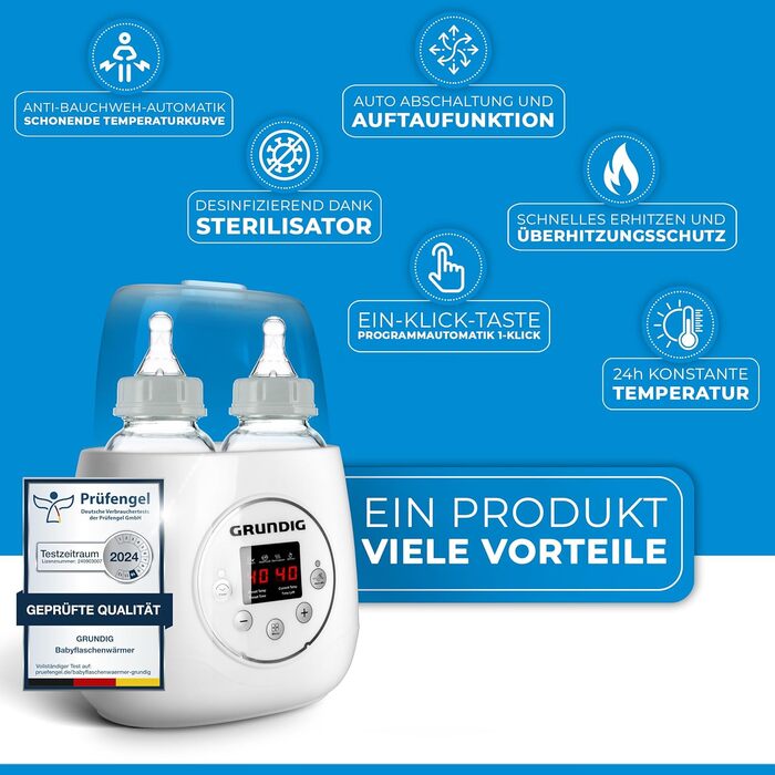 Підігрівач на 2 дитячих пляшечок GRUNDIG