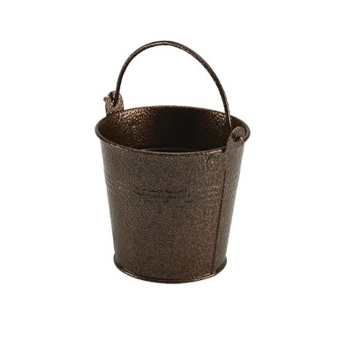 Ведерко, 500 мл, 10х9 см, античное, "чеканое серебро", GenWare