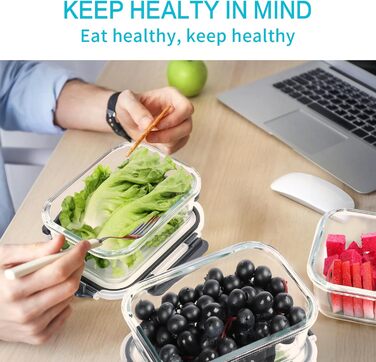 Набор пищевых контейнеров с крышками, 10 предметов, Skroam