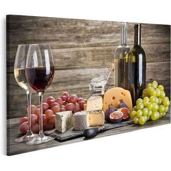 Картина на полотні, натюрморт з вином 100 x 57 см islandburner