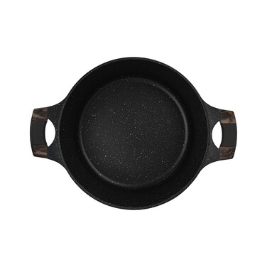 Кастрюля Fissman 28x12,3 см/6,4 л EVOLUTION со стеклянной крышкой литой алюминий с антипригарным покрытием (14582)