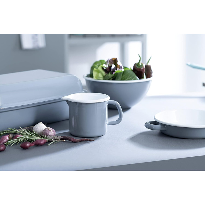 Горщик з дзьобом 10 0,75 л, Country Special Edition Flora, діаметр 0,75 літра, висота емалі, індукційна (12 см, сірий), 0039-070