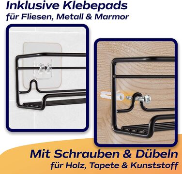 Полиці настінні 30 х 6,6 х 6,6 см, набір 4 предмети, чорний матовий NOBRO