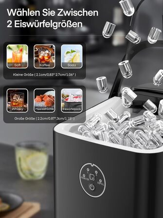 Льодогенератор 1,5 л 120 Вт чорний FOHERE