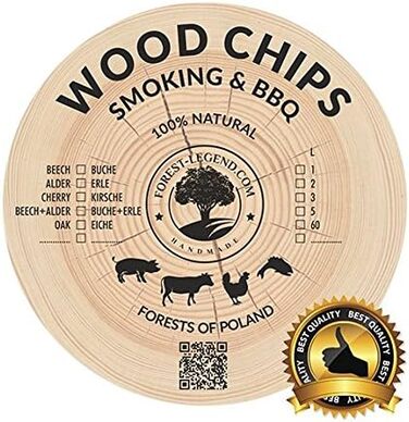 Тріска для копчення деревини об'ємом 5 л Forest Legend