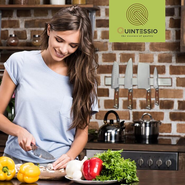 Магнітний тримач для ножів 40 см, сріблястий QUINTESSIO