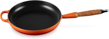 Сковорода чавунна 26 см з дерев'яною ручкою, полум'яно-червоний Signature Le Creuset