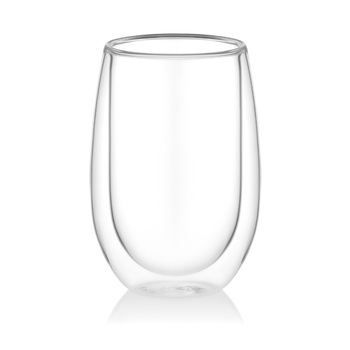 ARDESTO Набор чашек с двойными стенками, 350мл, 2шт, боросиликатное стекло, прозрачное