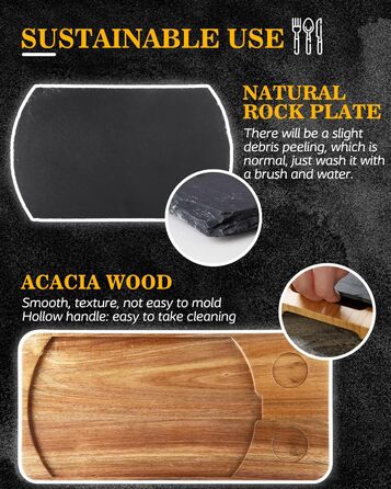 Набір дошок для стейків 2 шт 34 х 16,5 см ONUEMP