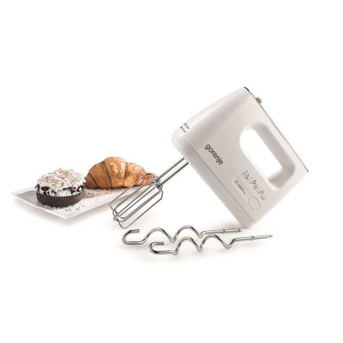 Gorenje Міксер ручний 460Вт, насадки-4, турборежим, білий