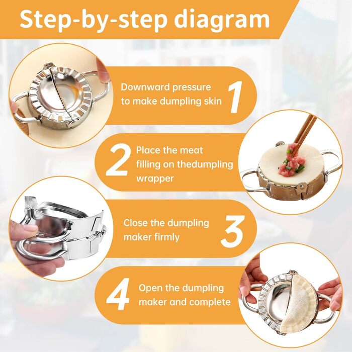 Приладка для вареників з 2 предметів з нержавіючої сталі Unvtap
