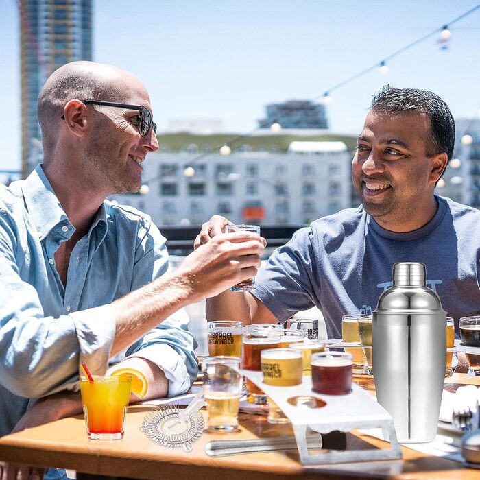 Коктейльний набір з 12 предметів з дерев'яною підставкою, мірною склянкою та барною ложкою AYAOQIANG