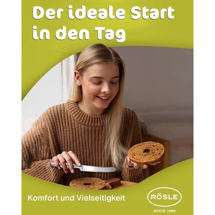 Високоякісний кухонний ніж 20 см для м&39яса, риби, птиці та овочів, нержавіюча сталь 18/10, ергономічна срібна ручка, гострий ніж для кухні (ніж для сніданку)