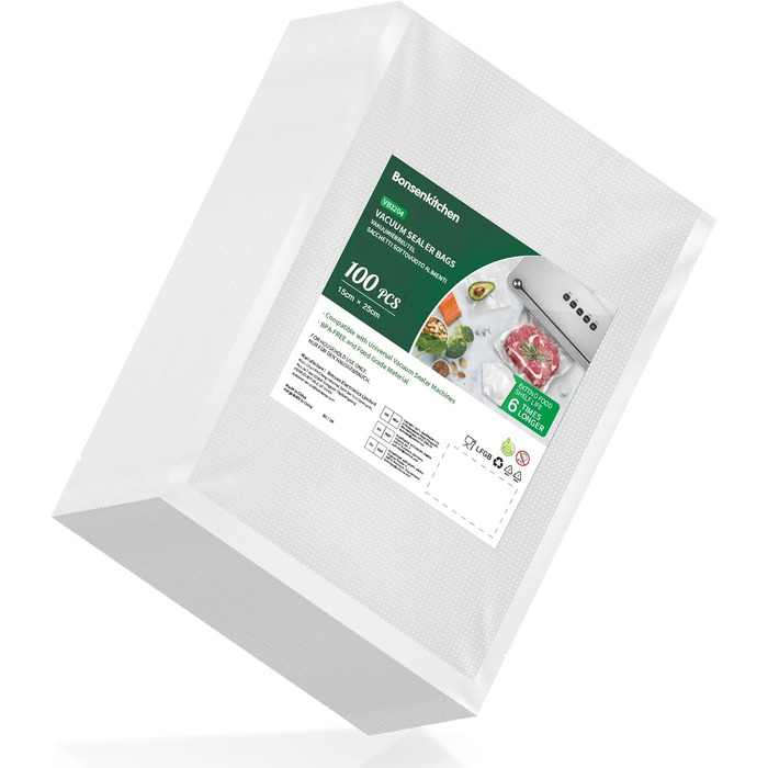 Вакуумные пакеты 100 пакетов 15 x 25 см Professional Bonsenkitchen