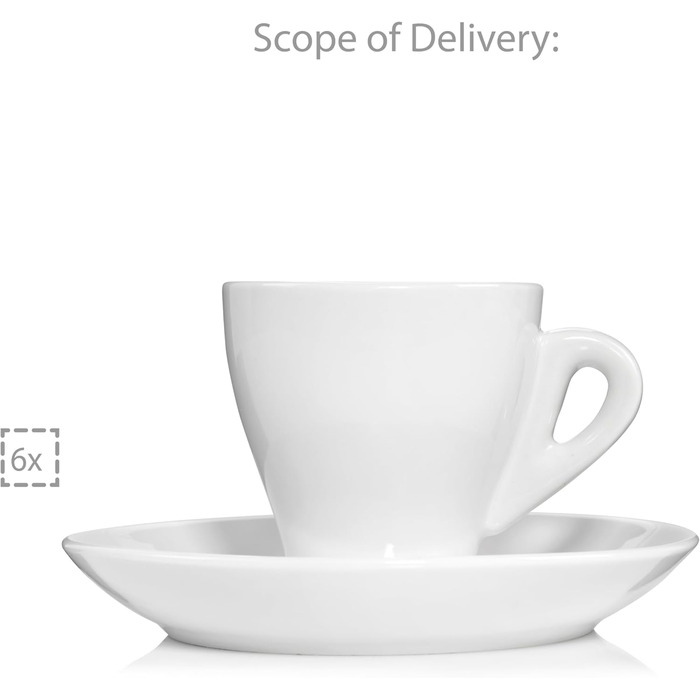 Набір чашок для еспресо з блюдцями на 6 персон, 12 предметів New Port Sänger