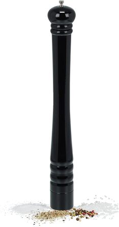 Деревянная мельница для перца и соли 51,5 см черная Relaxdays