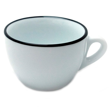 37252 Чашка cappuccino 180 мл Pennellessa Black rims серія 'Verona Millecolori'