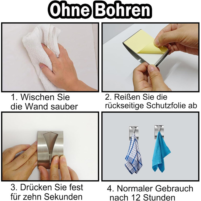 Крючки для полотенец 4 шт 7,5 х 5 см smilixin