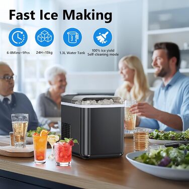 Маленький льодогенератор 1,3 л 105 Вт Eicnr