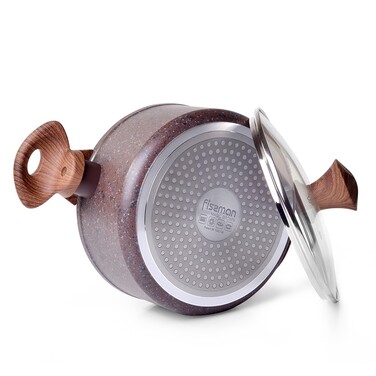 Каструля зі скляною кришкою Fissman MAGIC BROWN 24x10,9 см на 4,7 л (4870)