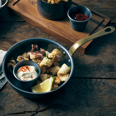 Сковорода для подачи 15.5*4 см, 600 мл, кругла, металева, Vintage Steel, GenWare