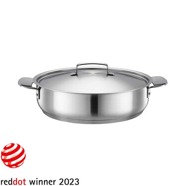 Сотейник глибокий Fiskars All Steel 28 см матовий (1064749)