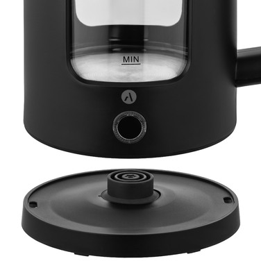 ARDESTO Електрочайник 1.5л, скло+пластик, чорний