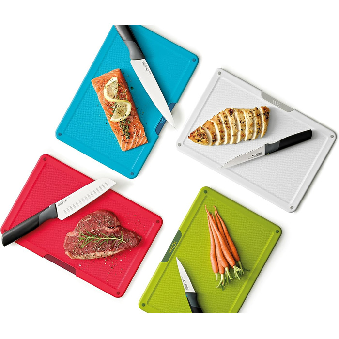 Набір обробних дощок та ножів, 8 предметів в корпусі, різнокольоровий Folio Icon Plus Joseph Joseph