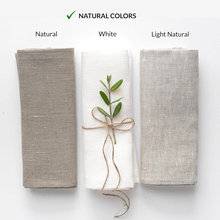 Лляних кухонних рушників Лляні кухонні рушники Кухонні рушники Кухонні рушники 100 льон Кухонний рушник лляний (6 шт. білий і натуральний) (9 шт. білий/натуральний), 6