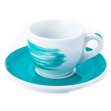 35112 Чашка espresso 75 мл Green stroke B 'Verona Millecolori Hand Painted Brush stroke B Green with