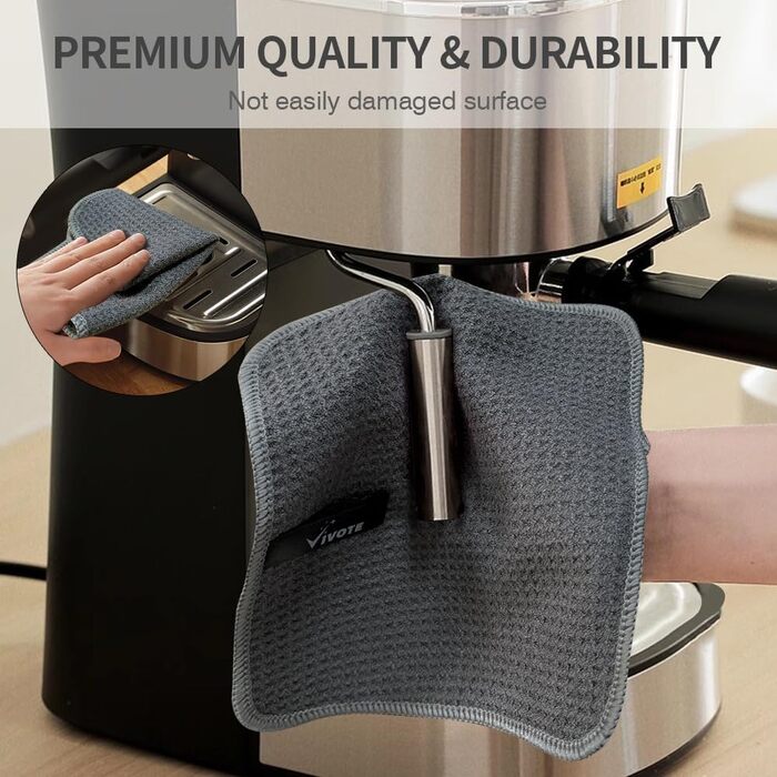 Кухонні рушники VIVOTE, рушники для гостей, подарункові, 40x60 см, 2 шт., м&39які кухонні рушники, абсорбуючі рушники (сірі 12)