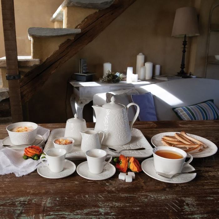 Чашка для чаю з блюдцем La Porcellana Bianca BOSCO, порцеляна, 180 мл