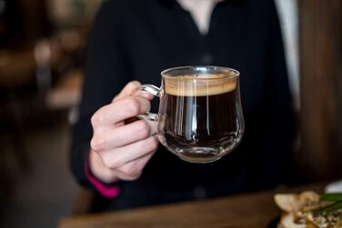 Консимо. Кофейные бокалы с двойными стенками Бокалы для коктейлей Стаканы для воды Стакан для чая Чашка для чая - Прозрачный набор из 2 шт. (Bolla, 250 мл)