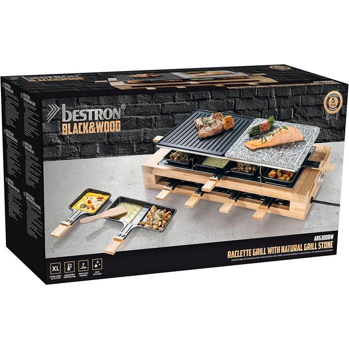 Електричний раклет-гриль до 8 осіб 1500 Вт Bestron