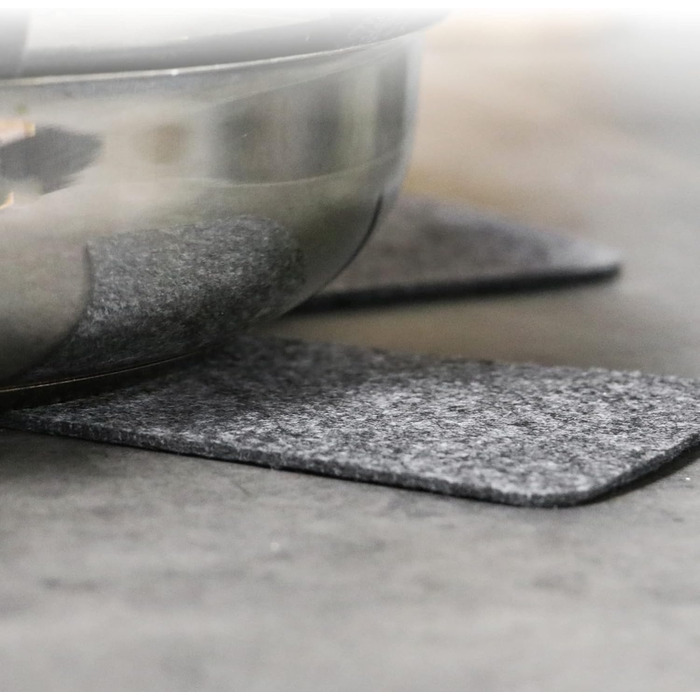 Набір з 6 фетрових підставок під гаряче 38 см, чорний Com-Four