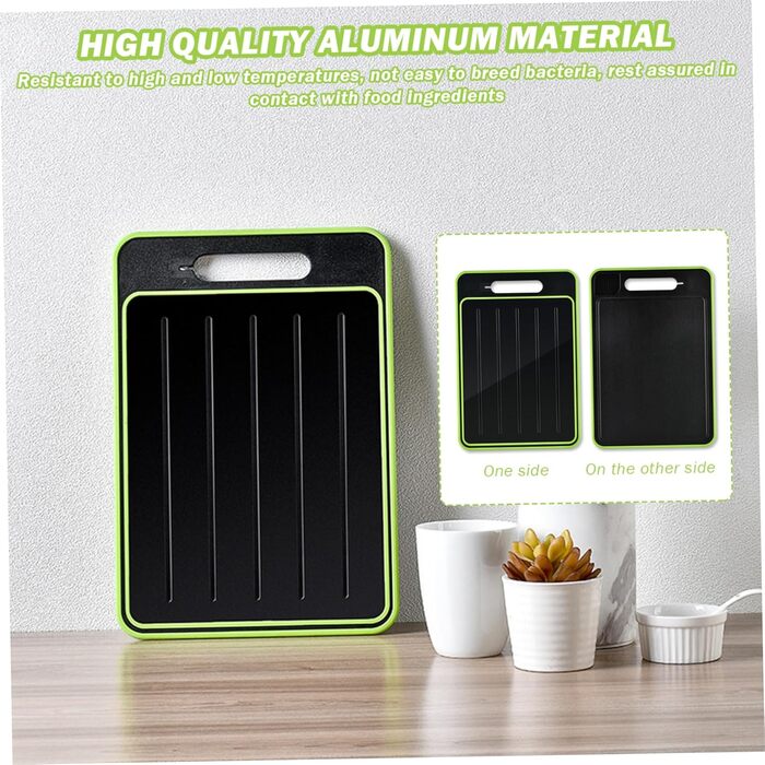 Дошка для розморожування та нарізання 31,1 х 21 см, чорний/зелений SMELEYOU