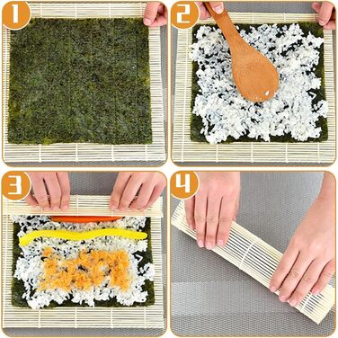 Набір для суші 20 предметів чорний Mbsomnus