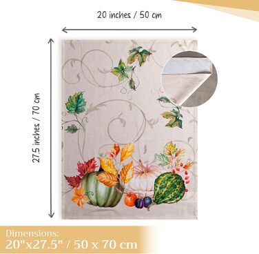 Набір із 3 багатоцільових кухонних рушників Барних рушників День подяки/Різдво (50 см x 70 см) (18 - Lumina, 50 x 70 см (Набір із 3 шт.)), 39 Hermine Noel