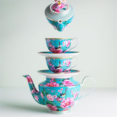 Чашка с блюдцем Maxwell & Williams TEAS&C`S Silk Road Aqua, фарфор, 200 мл