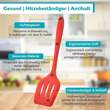 Набор кухонных гаджетов Herogo, набор силиконовой кухонной утвари из 22 предметов с держателем для посуды, термостойкие кухонные столовые приборы, кухонная утварь, здоровая и антипригарная, можно мыть в посудомоечной машине, (красочный)