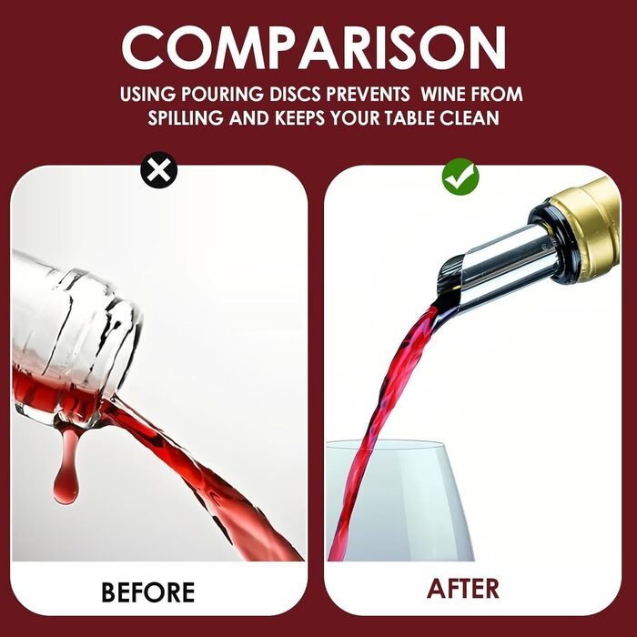 Наливники для вина, 60 шт. , диски для наливання вина, що не протікають, багаторазові, диски для наливання винних пляшок, для вечірок, весілля, дня народження, напоїв, оливкової олії, 75 мм