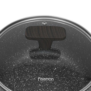 Каструля Fissman CARRIE 24x11 см/4,67л. зі скляною кришкою алюміній з антипригарним покриттям (14483)