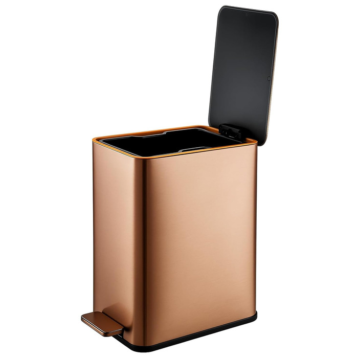 Сміттєвий бак з нержавіючої сталі 10 л мідний RED FACTOR