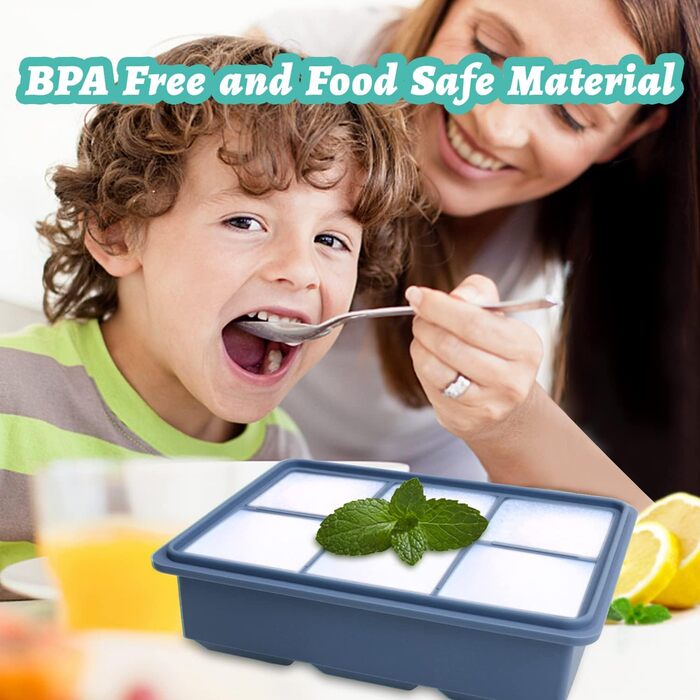 Форма для льоду 3 шт на 6 відділень синій LessMo