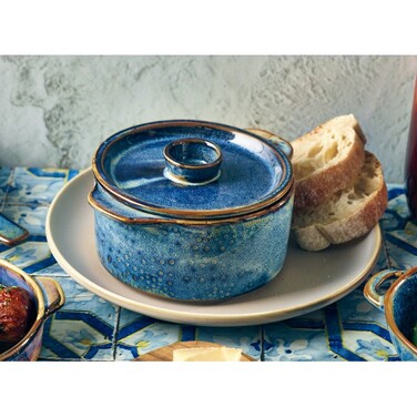 Міні-каструлька 14х17.2 см, 670 мл, Terra Porcelain Aqua Blue, GenWare